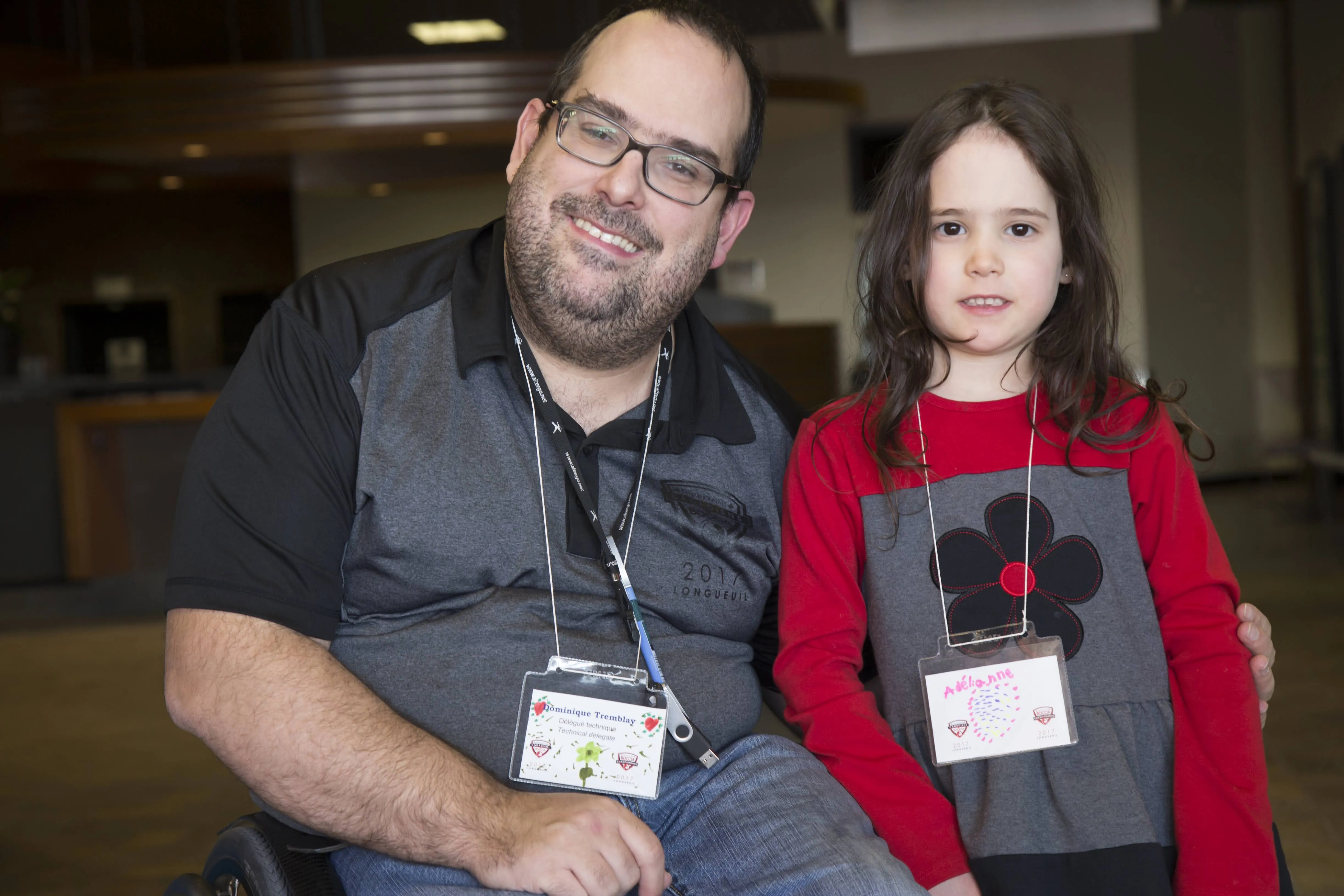 Dominique et sa fille aux championnats canadiens 2017 à Longueuil.